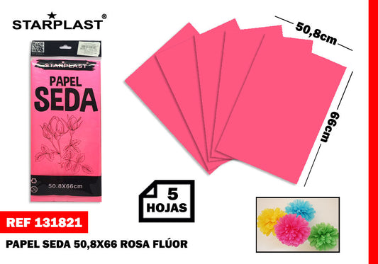 Papel Seda Rosa Fluo.