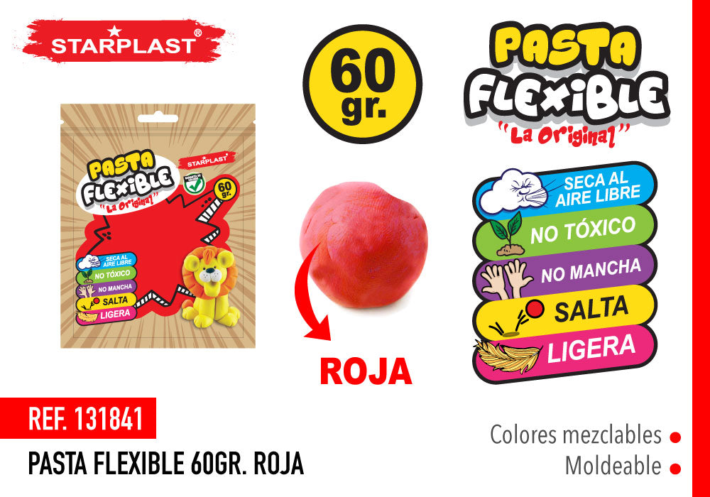 Pasta Flexible 60G Rojo