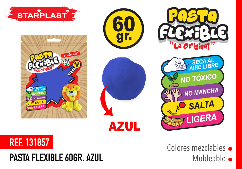 Pasta Flexível 60G Azul Escuro