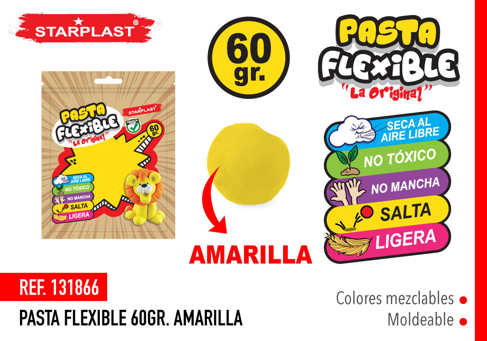 Pasta Flexible 60G Amarillo Oro