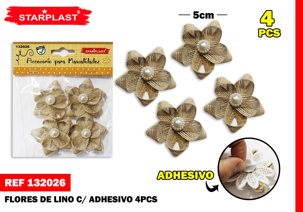 Flor De Lino Adh.4Pcs