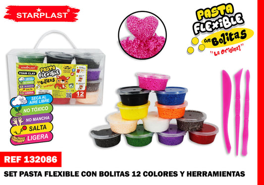 Conjunto de pasta flexível 12 unidades