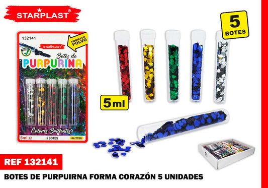 Coração em Pó 5Gx5Pcs