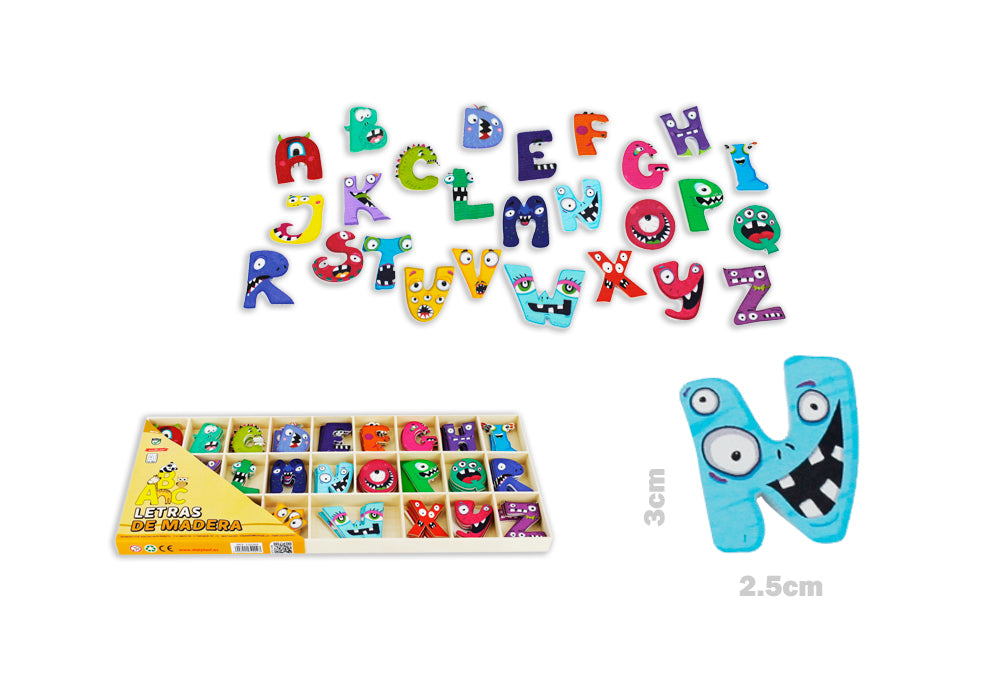 Letras De Madera Infantil 3Cm 130U