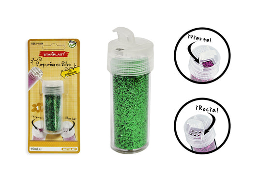 Pó Glitter Verde 15Ml