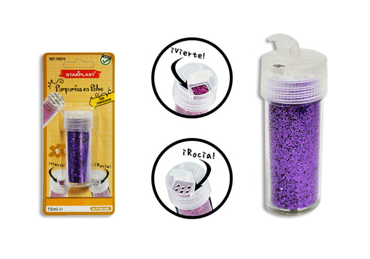 Pó Glitter 15Ml Cor Roxa