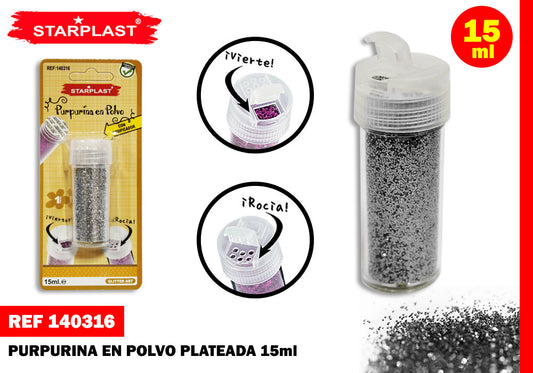 Pó Glitter Prata 15Ml