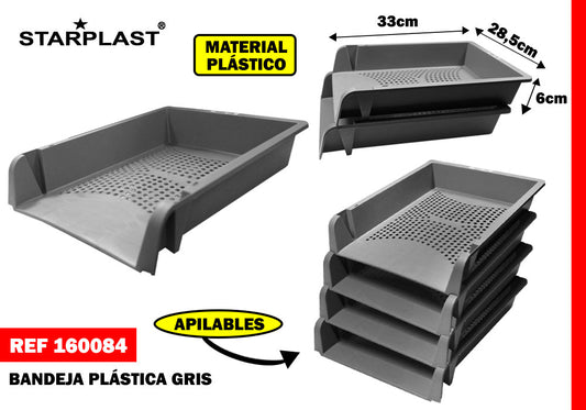 Bandeja Plastica Gris