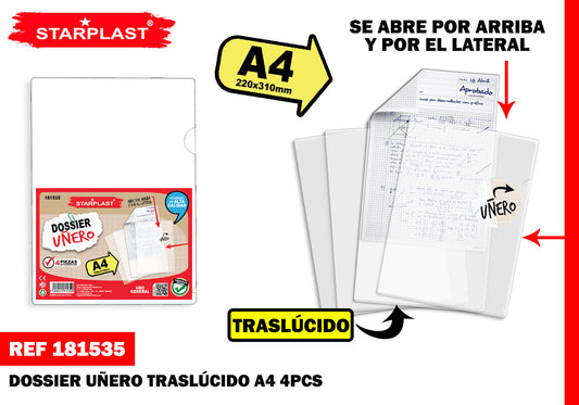 Carpeta Unero A4 4Pcs