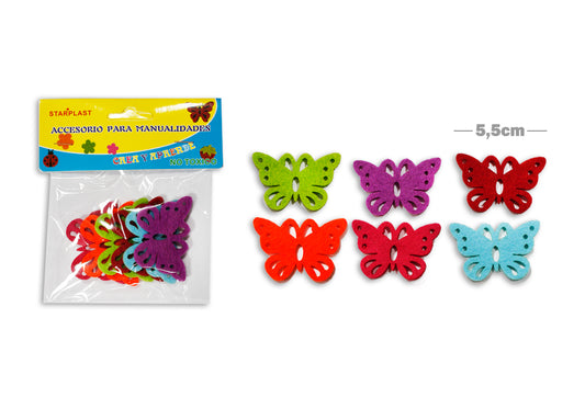 Figura Fieltro Mariposas 6U