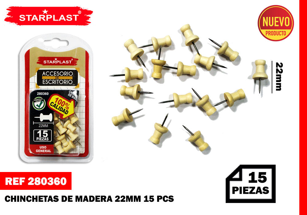 Pins De Madera 22Mm