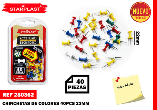 Pins De Colores 40Pcs