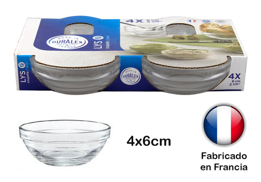 Set 4 bol cristal 6cm diámetro