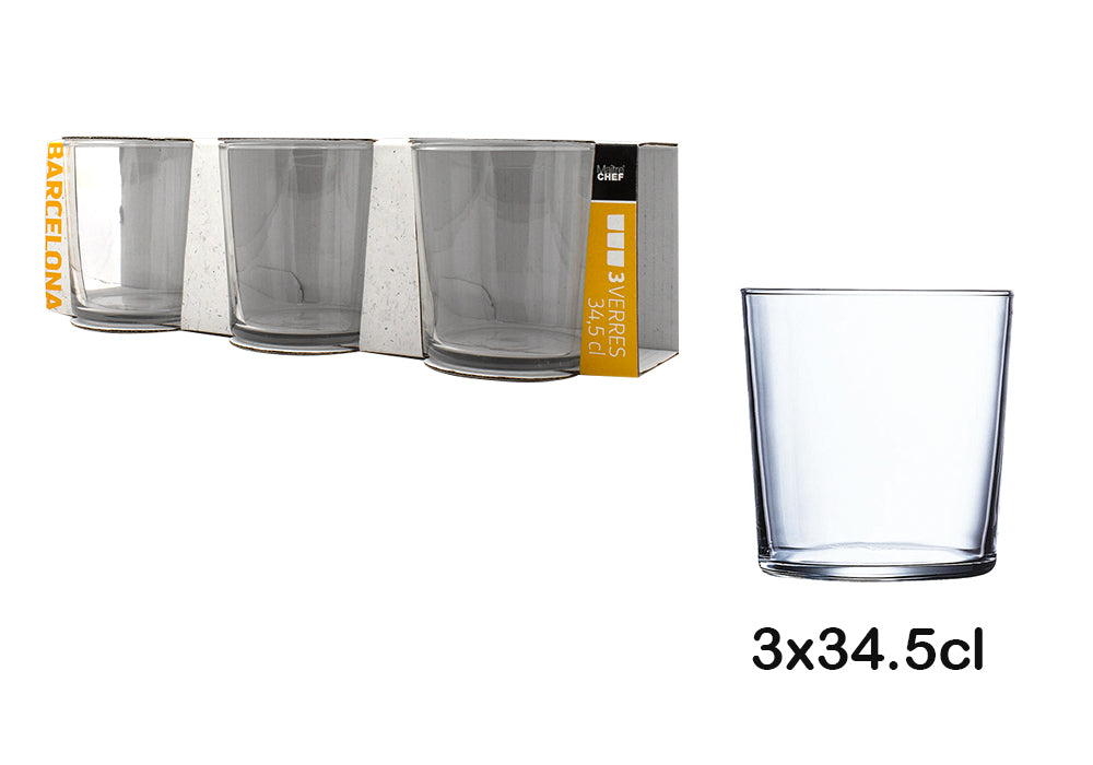 Set 3 vasos cristal 34.5cl