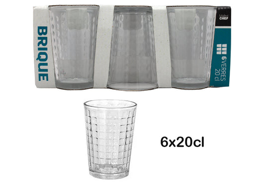 Set 6 vasos cristal 20cl