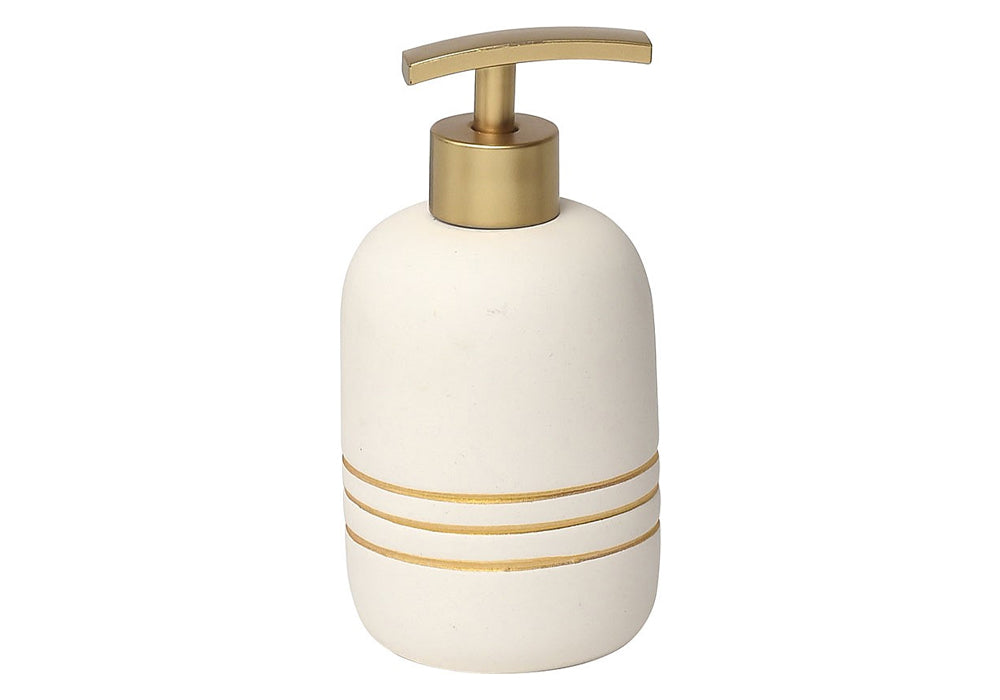 Distribuidor De Jabon Estriado Gres Oro 400 Ml - Natural