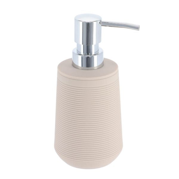 Distribuidor de sabonete com nervuras Abs + Borracha 270 Ml - Taupe