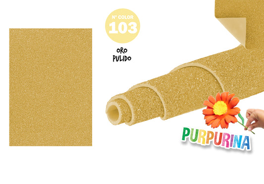 Goma Eva Purpurina 40X60Cm 2Mm N24 Oro