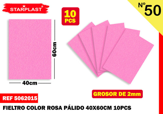 Eu-Feltro 40X60Cm N50 Rosa Pálido