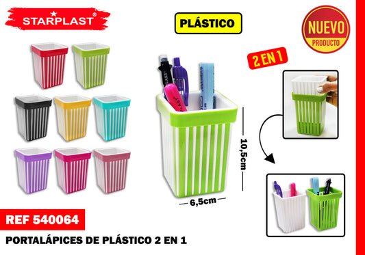 Portalapices De Plastco 2 En 1