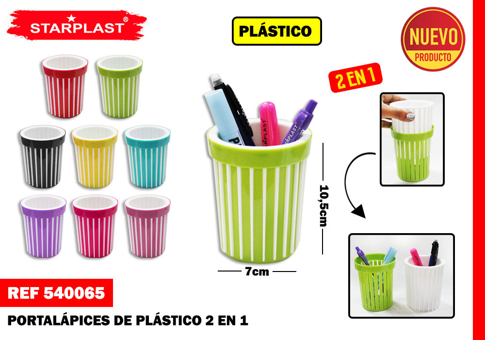 Portalapices De Plastco 2 En 1