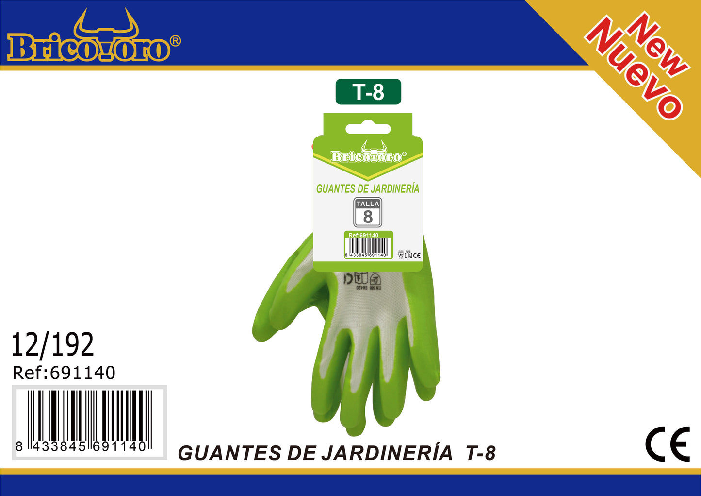 Guantes De Jardineria T-8