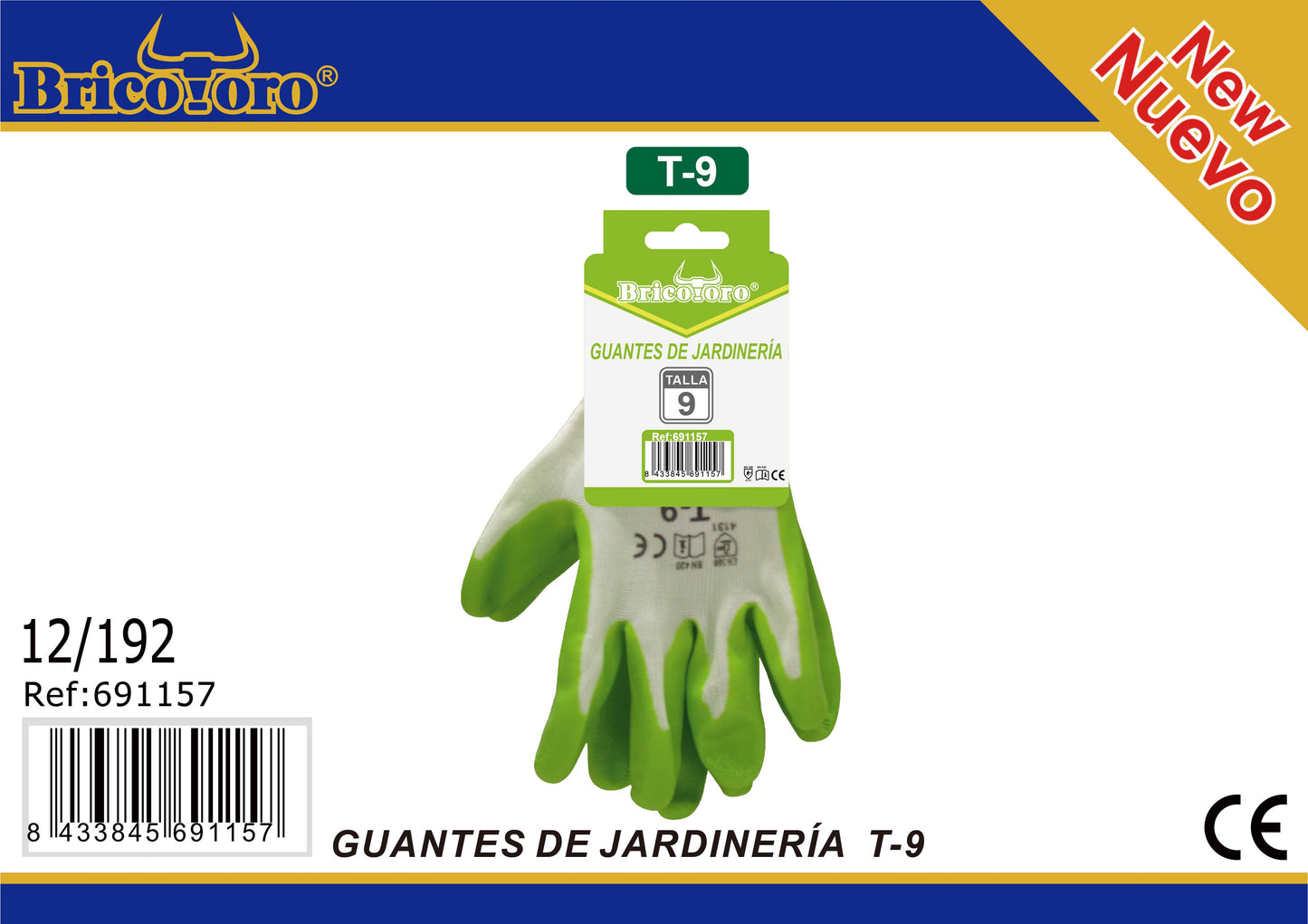 Guantes De Jardineria T-9