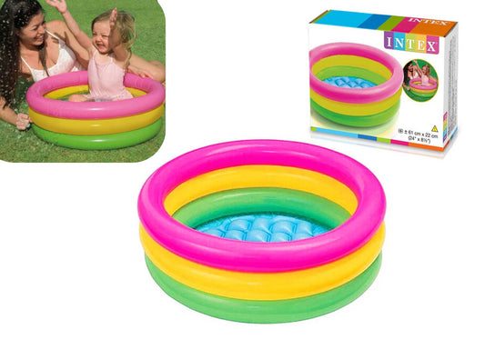 Piscina INTEX Sunset Glow 3 Hoop (Edad mínima: 12 meses) 61x22cm