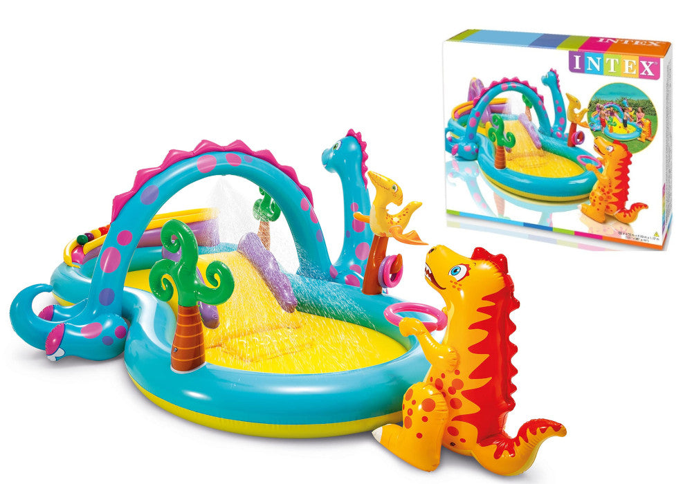 Intex Centro de Juegos Inflable de 78 x 228 x 112 cm, para niños a Partir de 2 años Dinoland