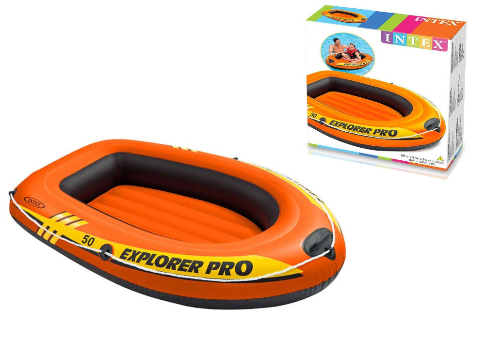 Barco Hinchable Naranja INTEX Explorer Pro (137 x 85 x 23 cm)