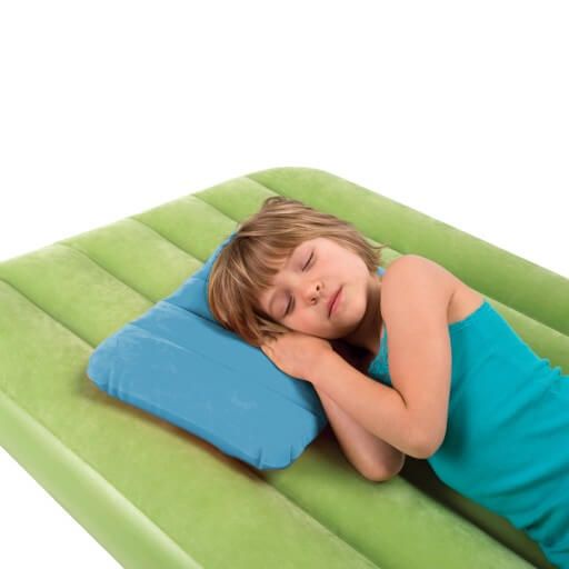 Almofada inflável infantil - azul ou verde 1 Unidade 43x28x9cm