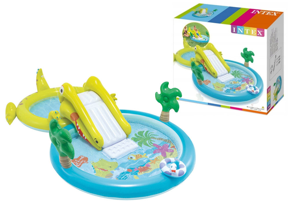 Centro de jogos inflável crocodilo Intex 323 x 175 cm