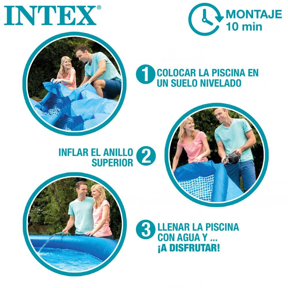 Piscina Hinchable Easy Set Intex Con Depuradora 240x61cm 1942L