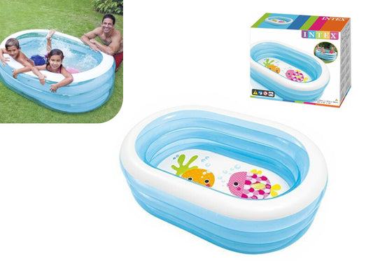 Piscina forma ovalada INTEX 163x107x46cm 236L