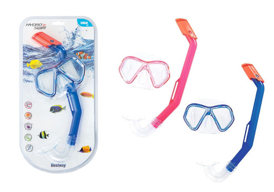 Bestway - Set Mascara Y Snorkel , Edad: +3 Años. Gafas de Buceo y tubo.