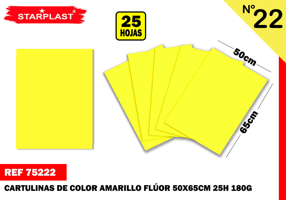 Eu-Cartão 50X65Cm N22 Amarelo Fluor Ms7110