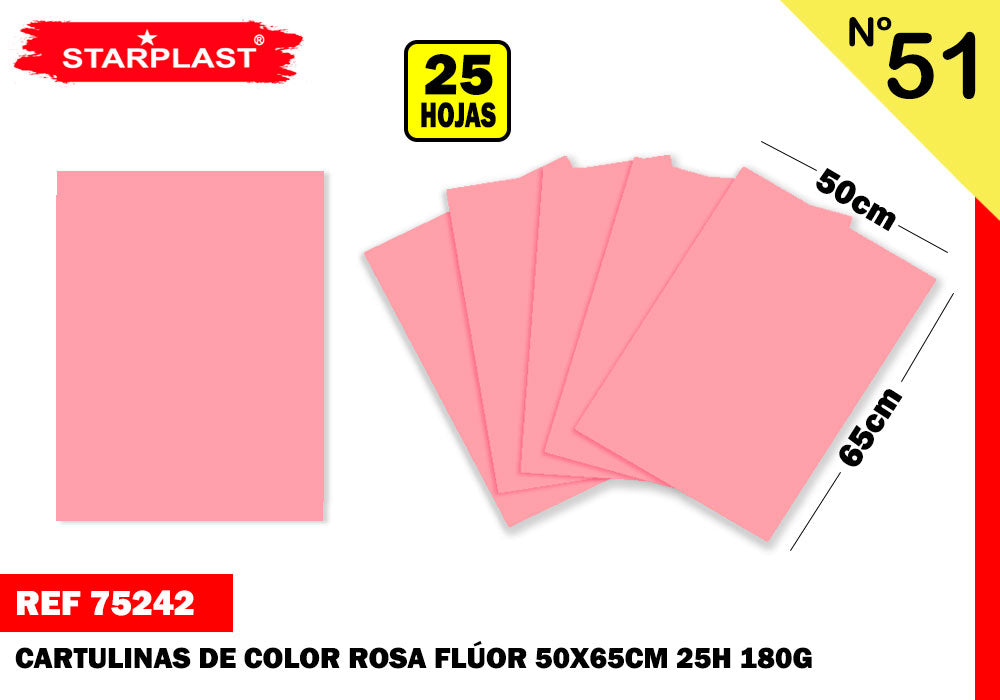 Eu-Cartão 50X65Cm N51 Rosa Fluor Ms7115