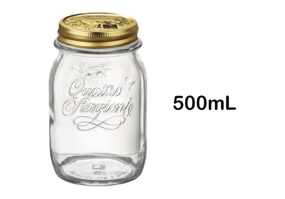 Frasco de vidro de 500mL com tampa