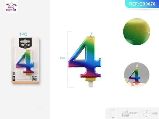 Vela 4 Colores Degrarados 4