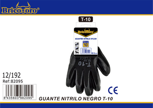 Guante Nitrilo Negro T.10
