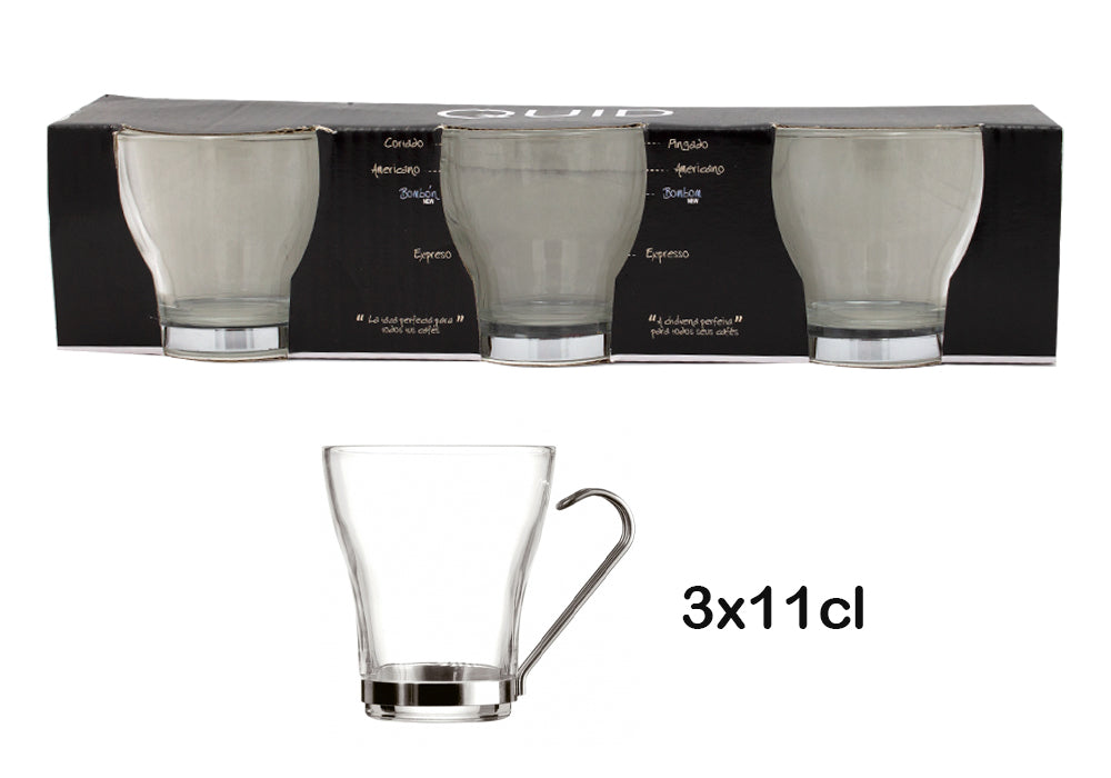 Conjunto 3 Chávena Café 11Cl C/A Inox Supreme Qd