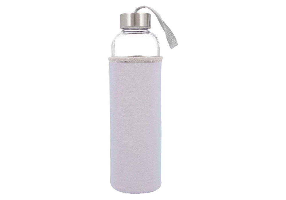 Botella de Agua Vidrio con Funda Neopreno 600ml Quid