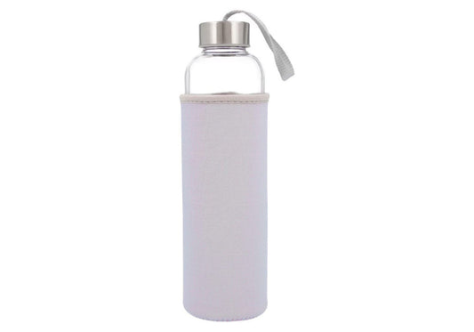 Botella de Agua Vidrio con Funda Neopreno 600ml Quid