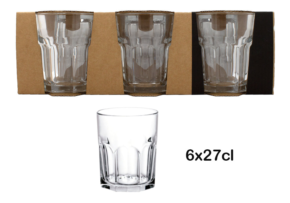 Set 6 vasos cristal 27cl