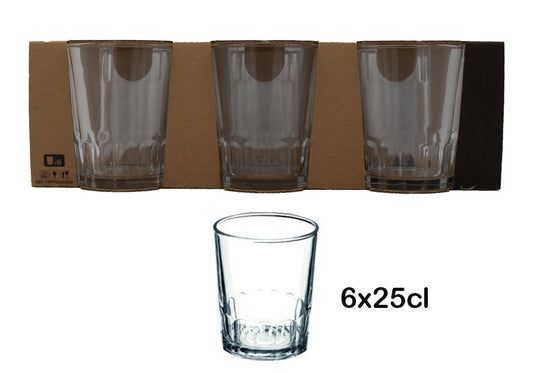 Conjunto de 6 taças de cristal de 25cl