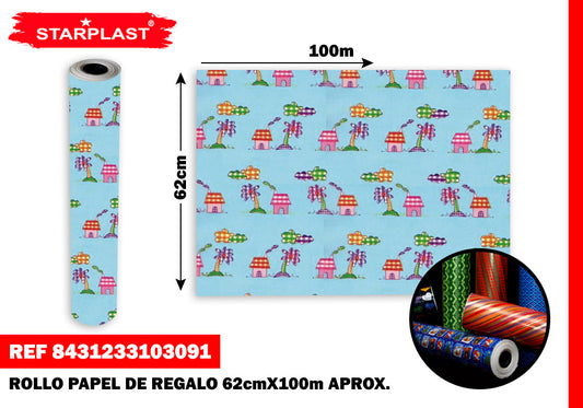 Eu-6855 Rollo Papel Infantil 62X100Cm