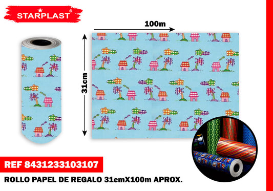 Eu-6855 Rollo Papel Infantil 31X100Cm