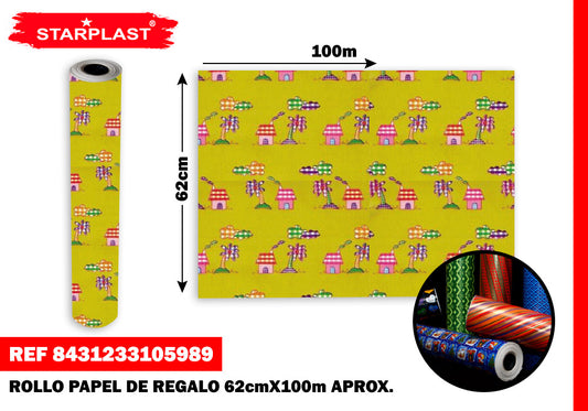 Eu-6854 Rolo de Papel Infantil 62X100Cm