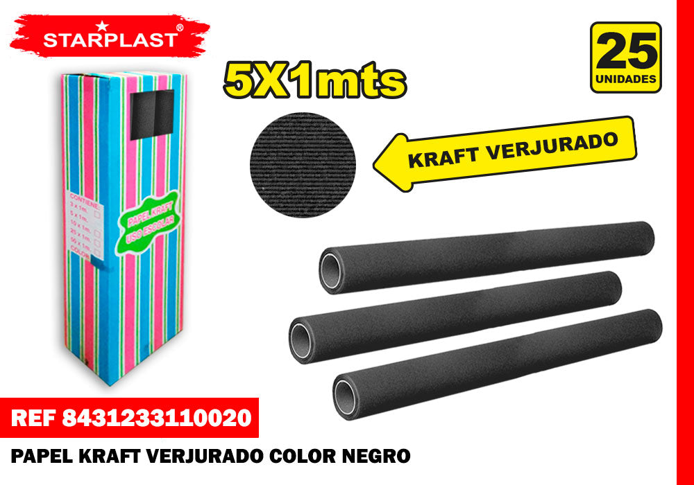 Eu-Kraft Color Negro 5X1M