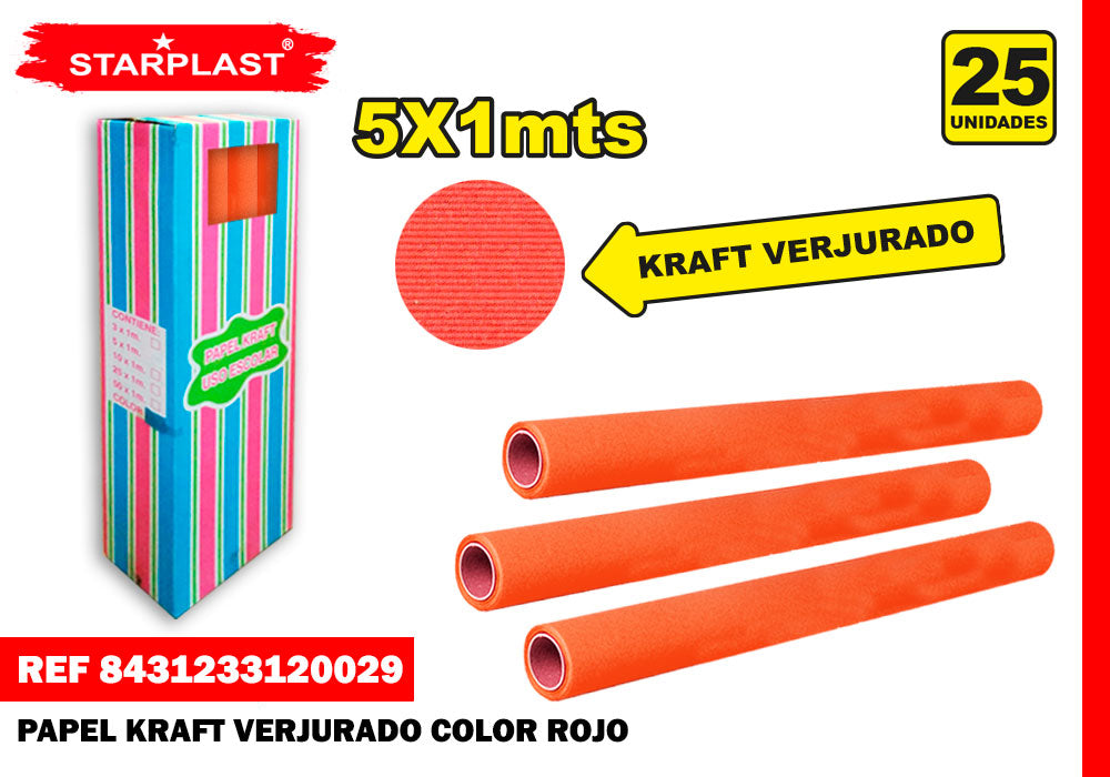 Eu-Kraft Color Rojo 5X1M